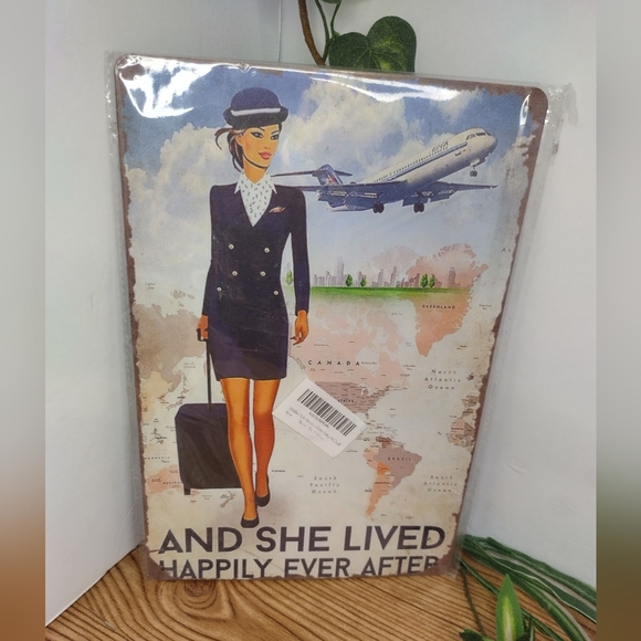 And She Lived Happily Ever After Rustic Metal Sign 8 X 12 In - Picture 1 of 5